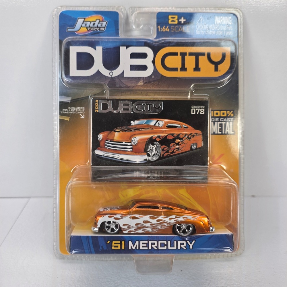 Jada Toys Dub City 1951 Mercury Orange Flames 1:64 Diecast Car 2004 Collector
